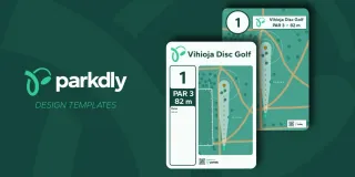 Disc golf tee sign templates